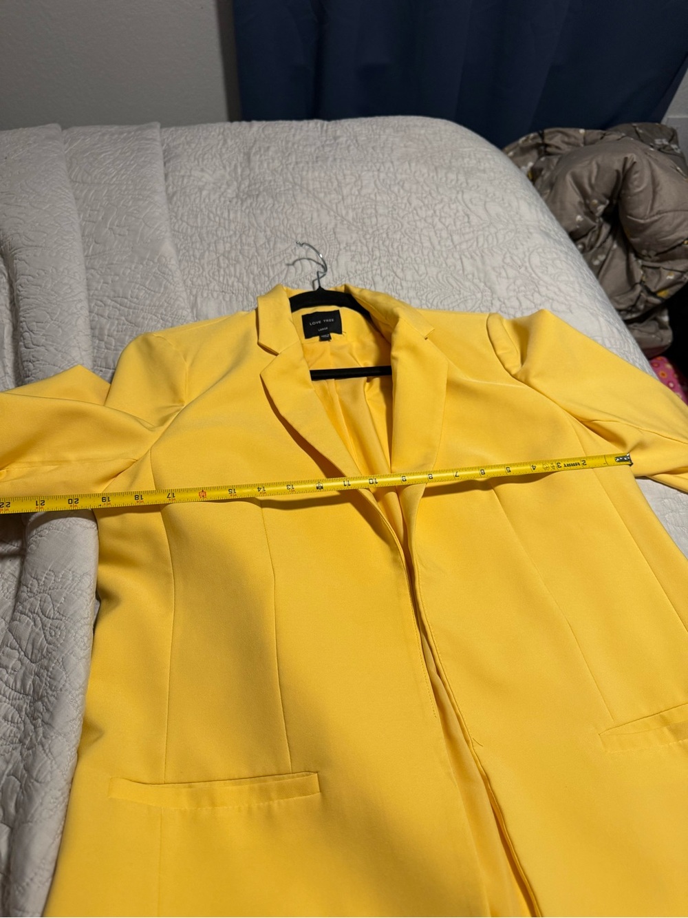 Love Tree Bright Yellow Women's Blazer